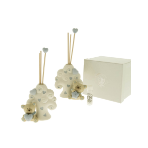PROFUMATORE ALBERO DELLA VITA CON ORSETTO AZZURRO/ROSA CON SCATOLA