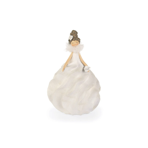 DAMA IN ABITO BIANCO IN RESINA 