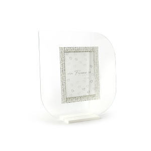 PORTAFOTO CON DECORO BIANCO 
