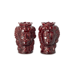 TESTE DI MORO BORDEAUX - CERAMICHE DI CALTAGIRONE 