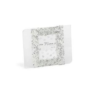 PORTAFOTO IN VETRO CON STRASS