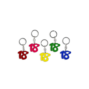 PORTACHIAVI NUMERO 18 COLORI ASSORTITI 