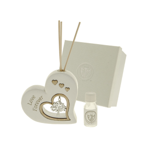DIFFUSORE CUORE CON ALBERO DELLA VITA/COMUNIONE/CRESIMA