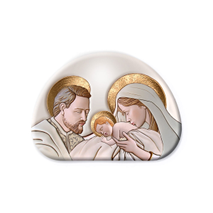 ICONA SACRA FAMIGLIA ORO E PANNA