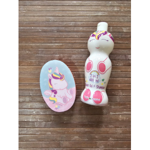 COFANETTO REGALO UNICORNO SHOWER GEL E SPUGNA 
