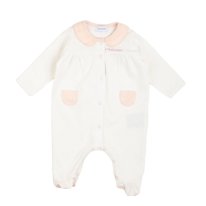 TUTINA TRUSSARDI COTONE BIANCO E ROSA 3/6 MESI