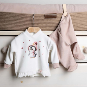 COPRIFASCE NEONATA GARY IN CINIGLIA ROSA POLVERE 1-3 MESI