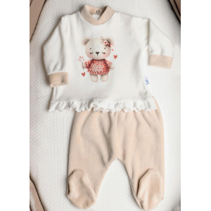 COPRIFASCE GARY NEONATA 1-3 MESI BIANCO E TORTORA