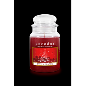 CANDELA IN GRANDE VASO 55O GR COCODOR STAGIONE GIOIOSA