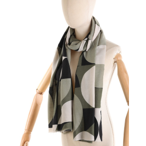 SCIARPA FANTASIA GEOMETRICA COLORE VERDE