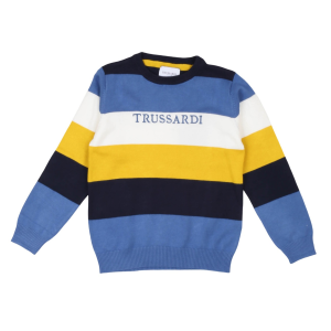 MAGLIA TRUSSARDI AVION,GIALLO E BIANCO 