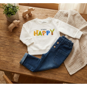 COMPLETO 2 PZ MAGLIA E JEANS EMC DA 6 MESI A 5 ANNI