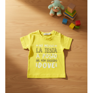 TSHIRT EMC BIMBO DA 6 MESI A 5 ANNI COLORE GIALLO