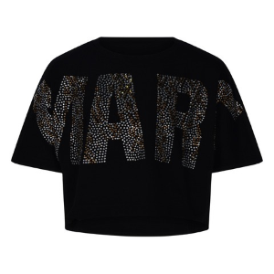 T-SHIRT NERA CON STRASS MARCELLIS DA 6 A 14 ANNI