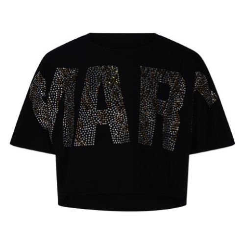 T-SHIRT NERA CON STRASS MARCELLIS DA 6 A 14 ANNI