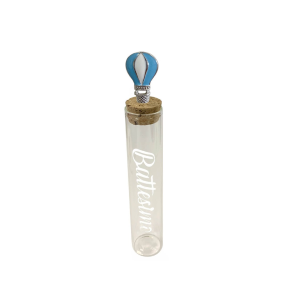 FIALA PORTACONFETTI CON APPLICAZIONE AZZURRA/ROSA