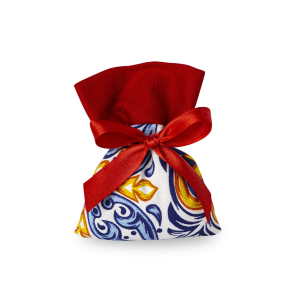 SACCHETTO IN COTONE DRITTO MAIOLICA ROSSO 