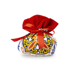 BOMBONIERA SACCHETTO COTONE MAIOLICA ROSSO 
