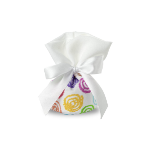 SACCHETTO CON SCATOLA PORTA CONFETTI PIQUET 