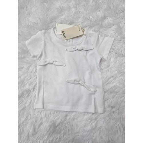 TSHIRT BIANCA CON FIOCCHETTI EMC DA 6 MESI A 5 ANNI