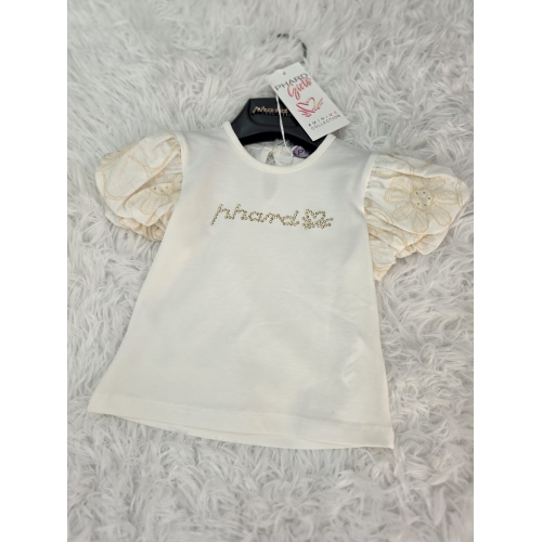 TSHIRT PHARD BIMBA PANNA E ORO DA 9 A 36 MESI
