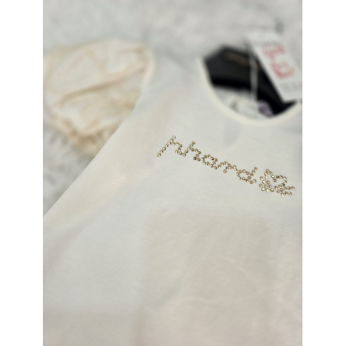 TSHIRT PHARD BIMBA PANNA E ORO DA 9 A 36 MESI
