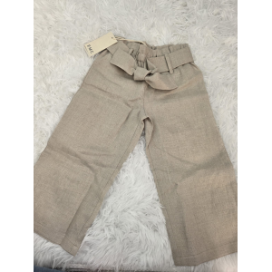 PANTALONE BIMBA EMC IN LINO COLORE BEIGE DA 2 ANNI A 8 ANNI