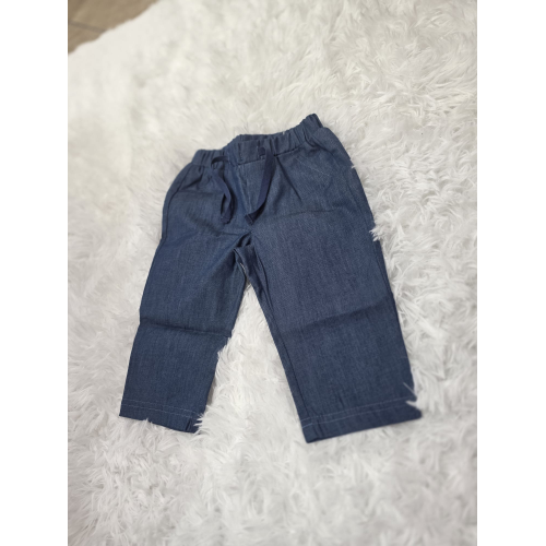 PANTALONE CON LACCI COLORE JEANS EMC IN COTONE DA 6 MESI A 5 ANNI
