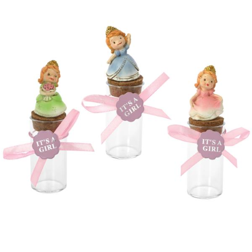TUBO PRINCIPESSA IT'S A GIRL 3 ASSORTITI 2,5X10 VETRO/RESINA
