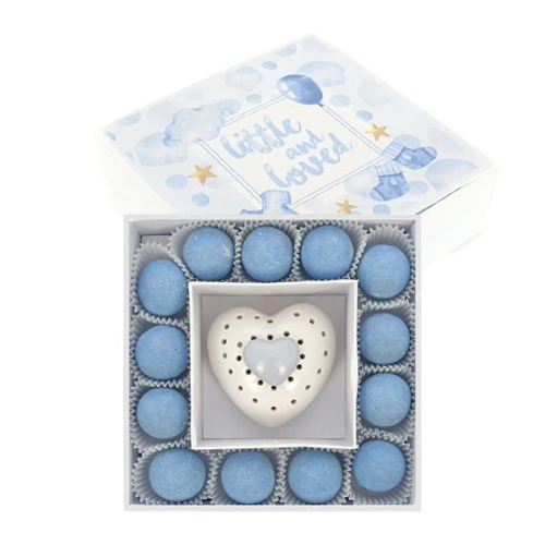 CUORE CIELO TRAFORATO PORCELLANA DIAM. 6 CON BOX PORTACONFETTI