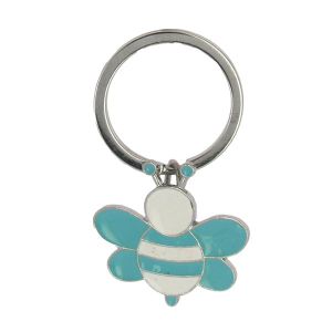   PORTACHIAVE APE SMALTO CIELO/BIANCO ACCIAIO 3,2X3 LUNGH.5,5  