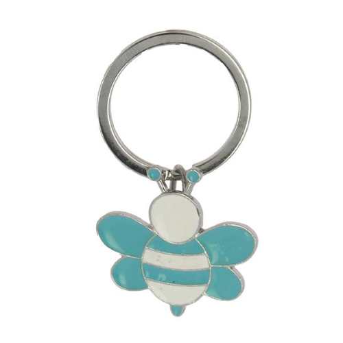   PORTACHIAVE APE SMALTO CIELO/BIANCO ACCIAIO 3,2X3 LUNGH.5,5  