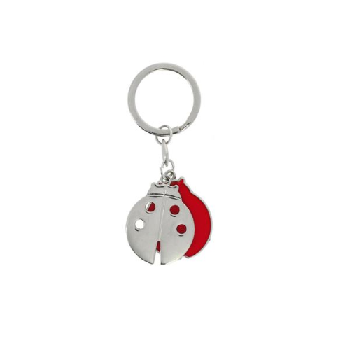   PORTACHIAVE DOPPIO COCCINELLA SMALTO ROSSO 3X4,5