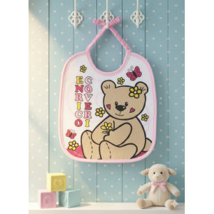 Bavette medie stampate in spugna con retro in PVC Enrico Coveri – confezione da 6 pezzi