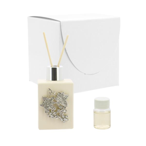 PROFUMATORE RETTANGOLARE VETRO SABBIA CON UVA STRASS 5X9 +PROFUMO C/AST.