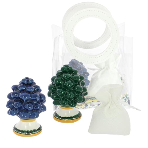 BORSETTA PIGNA BLU/VERDE 2ASSORTITI 6X8 +BUSTINA (borsetta 15x10 h.14)  