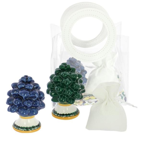 BORSETTA PIGNA BLU/VERDE 2ASSORTITI 6X8 +BUSTINA (borsetta 15x10 h.14)  